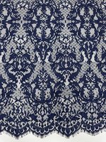 Tissu en dentelle brodée de 3 m avec strass en verre, matériau de dentelle haut de gamme pour robe de mariée sur mesure