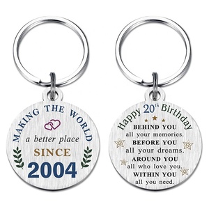 Figlia per mamma padre portachiavi regalo io sarò sempre il tuo portachiavi bambina miglior papà regalo di compleanno mamma figlia portachiavi - Product Image 2