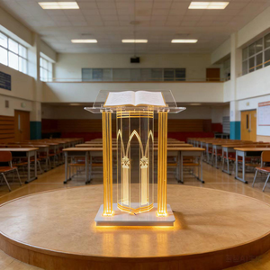 Podio de Acrílico Transparente Moderno <span class=keywords><strong>para</strong></span> Iglesia, Escuela, Hotel, Hogar, Bar - Precio de Fábrica - Product Image 4