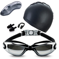 2023 Cap pince-nez bouchon d'oreille chapeau paquets lunettes pour nager pas de fuite adulte Protection UV Triathlon Anti-buée lunettes de natation