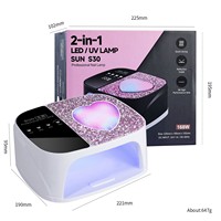 Nouvelle Lampe UV LED Professionnelle Haute Puissance à Quatre Niveaux de Réglage pour Séchage des Ongles, Source Lumineuse LED, Lampe à Ongles UV LED à Brancher pour Salons de Manucure