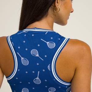 Conjuntos de Dos Piezas de Ropa Deportiva para Mujer, Tops sin Mangas para Yoga y Fitness al Aire Libre, y Faldas de Tenis Plisadas, con Impresión Personalizada - Product Image 4