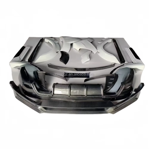 Kit de carrocería de fibra de carbono para <span class=keywords><strong>Jaguar</strong></span>, 2015-2020, estilo LUMA, guardabarros anchos, difusor delantero, faldones laterales, alerón trasero, parachoques de coche - Product Image 6