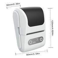 Termal portabel bisnis kecil untuk Printer Label genggam Bluetooth multifungsi stok produsen baru lintas batas