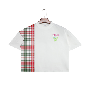 T-shirt uni surdimensionné 100% coton <span class=keywords><strong>style</strong></span> décontracté pour hommes 220 grammes de première qualité tissu tricoté imprimé avec logo personnalisé - Product Image 3