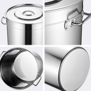 Pentola Alta per Brodo Heavy Duty in Acciaio Inox 304 da 21L, Utensile da Cucina Multiuso dal Design Moderno con Coperchio in Acciaio - Product Image 2