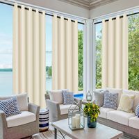 Rideaux d'extérieur imperméables pour pergola, patio, balcon et jardin, protection solaire et de la vie privée résistante aux UV