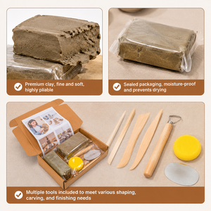 Kit de Pâte à Modeler Auto-Durcissante en Gros - Ensemble Complet d'Artisanat de Poterie avec Outils, Matériaux Non Toxiques et Sûrs, Personnalisable OEM/ODM - Product Image 2