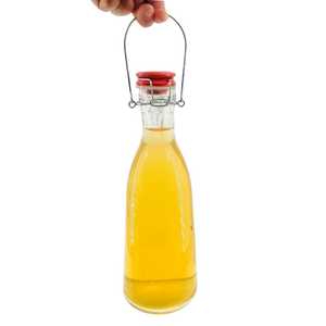 <span class=keywords><strong>Bouteille</strong></span> d'eau en verre réutilisable <span class=keywords><strong>de</strong></span> haute qualité, étanche, transparente, grande, 500 ml, 1000 ml, en forme <span class=keywords><strong>de</strong></span> cône, pour jus, <span class=keywords><strong>vin</strong></span>, lait, boissons, avec couvercle à boucle - Product Image 5