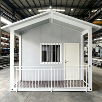 Casa Contenedor Prefabricada MHY de 20 pies/40 pies con Techo a Dos Aguas y Porche Frontal, Cabaña Modular para Playa, Resort Tropical o Alojamiento, Superventas