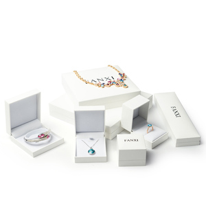 FANXI Wholesale Custom logo Jewelry <b>Box</b> <b>White</b> New Arrival Ring Necklace Pendant Jewelry Packaging <b>Box</b> Fancy Paper Jewelry <b>Box</b> - Product Image 4