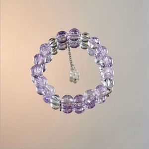 Pulsera de cuentas de cristal craquelado con diseño de gato Sweet Fantasy Popcorn, joyería de cuentas para mujer, pulseras de cristal, brazaletes para niñas - Product Image 6