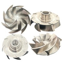 Service d'usinage CNC 5 axes pour turbine à impeller en acier inoxydable sur mesure, roues de travail 316Ti, impeller de pompe à eau usiné CNC
