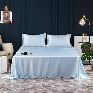Ensemble <span class=keywords><strong>de</strong></span> draps en <span class=keywords><strong>satin</strong></span> soyeux certifié Oeko-tex 100, 4 pièces, ensemble <span class=keywords><strong>de</strong></span> draps à jupe profonde - Product Image 5