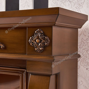 <span class=keywords><strong>Cheminée</strong></span> autoportante de 39 pouces avec bordure en bois 1500W Cheminées électriques Effet de flamme pour le salon - Product Image 5