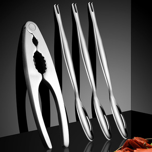 Set <span class=keywords><strong>di</strong></span> Pinze per Aragoste in Acciaio Inossidabile Resistente, Utensili per Sgusciare Gambe <span class=keywords><strong>di</strong></span> Granchio, Lavabili in Lavastoviglie, Accessori per Frutti <span class=keywords><strong>di</strong></span> Mare - Product Image 3