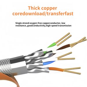 Câble Ethernet SFTP en cuivre Xunfa Cat7 pour extérieur, fibre optique, 305 m, connecteur RJ45, certifié CE - Product Image 3