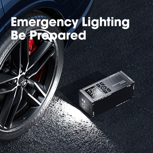 Kit d'outils d'urgence multifonctionnel : Démarreur de voiture avec compresseur d'air et batterie externe portable à courant de crête - Product Image 4