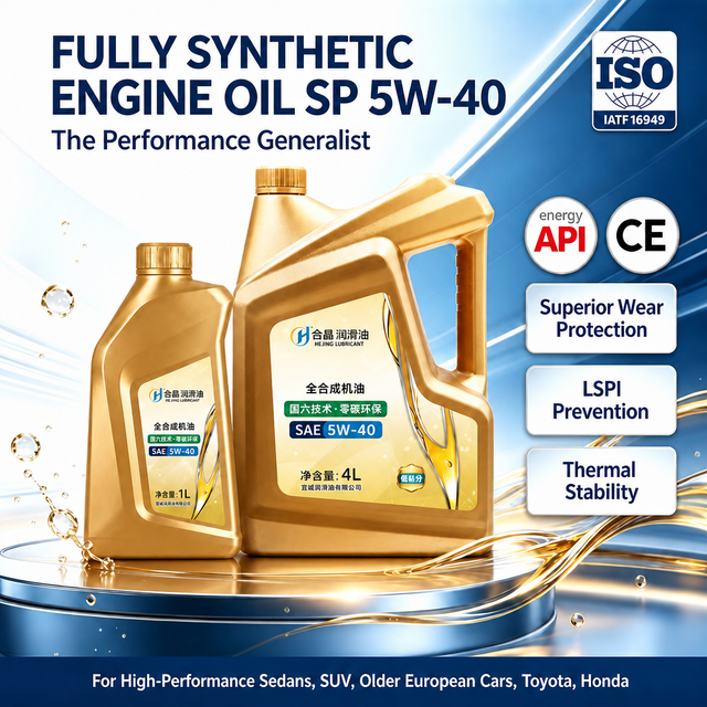 SP 5W/40 Car Engine Lubricant Synthetic Technology Engine Oil Motor Oil for Gasoline and Diesel Cars 1L/4L