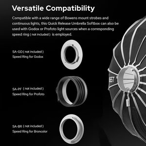 <span class=keywords><strong>Godox</strong></span> S85T 85cm/33.5in Boîte à lumière parapluie à déclenchement rapide professionnelle pliable - Product Image 4