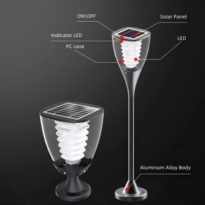 Lampe solaire de jardin OVO-032, LED, étanche, pour allée, jardin, patio, cour, passage, décoration <span class=keywords><strong>nocturne</strong></span> - Product Image 5