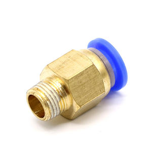 Connecteur pneumatique rapide en laiton PC8-02, réglage de la vitesse 6-01, coude droit fileté PL4-M5, SL10-02 - Product Image 1