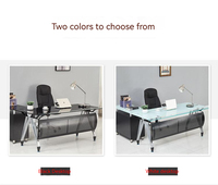 Table simple Bureau en verre trempé Table de bureau Mobilier de bureau Bureaux modernes