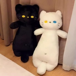 Peluche Géante Chat Noir et Blanc en Polyester et Coton PP, Anti-Stress, Cadeau Saint-Valentin Unisexe, Vente Directe Usine - Product Image 4