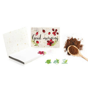 สมุดโน้ตกระดาษกาแฟรักษ์โลก ลายดีไซน์ Good Morning กระดาษเมล็ดพันธุ์ปลูกได้ ย่อยสลายได้ทางชีวภาพ - Product Image 3