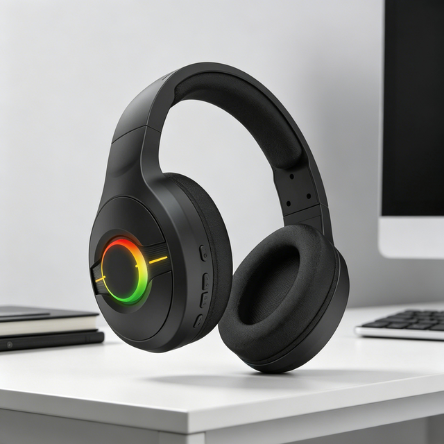 Keywin L50B Wireless Computer Headset E-Sports Headphone Color RGB Gaming Laptop Headset with Microphone