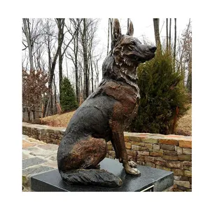 Decoración de Jardín Exterior Personalizada, Estatua de Perro <span class=keywords><strong>Pastor</strong></span> Alemán de Bronce, Arte Metálico de Alta Calidad <span class=keywords><strong>en</strong></span> <span class=keywords><strong>Venta</strong></span> - Product Image 1