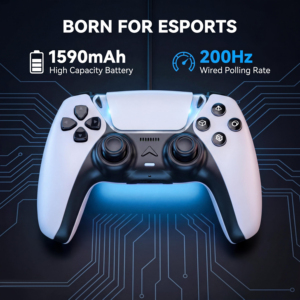 P585 P5 Wireless Gaming <b>Controller</b> Touch Pad 6-Axis Sensor Joystick Gamepad for PC IOS <b>Android</b> Dual Motor Vibration 1590 mAh - Product Image 5