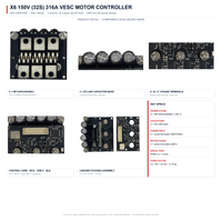 X6 150V 32S 316A VESC Motor Controller for Electric Motorcycle E-Moto High Power BLDC
