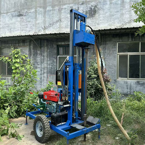 เครื่องเจาะบ่อน้ำแบบหมุนด้วยระบบไฮดรอลิกดีเซลแบบพกพา ความลึก 150 เมตร พร้อมปั๊มและสตาร์ทไฟฟ้า - Product Image 1