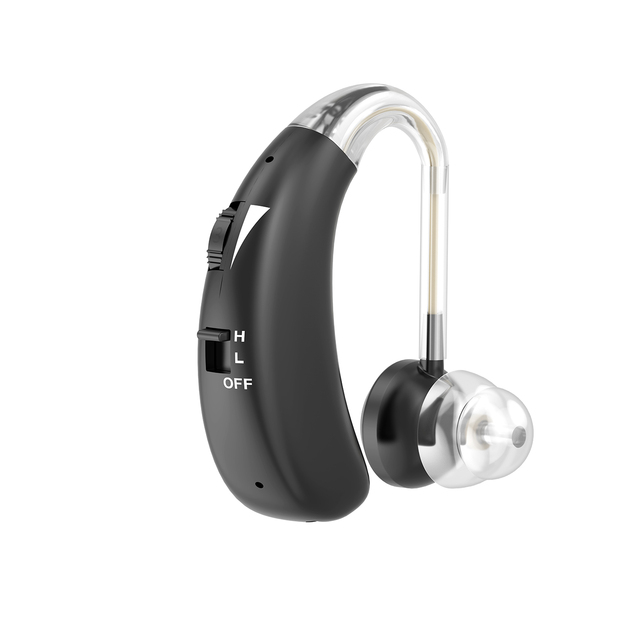Mini Rechargeable BTE Analog Hearing Aid for Adults and Seniors Sound Support