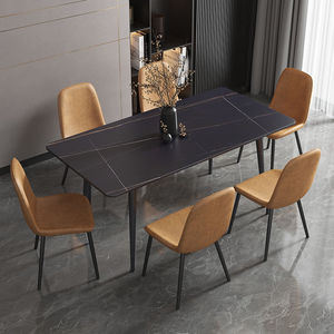 Meubles de maison contemporains élégants et modernes de haute qualité ensemble de salle à manger <span class=keywords><strong>table</strong></span> à manger en pierre frittée avec dessus en marbre pour la maison - Product Image 4