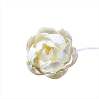 Diffuseur de parfum en roseau de haute qualité de 6 cm, 8 cm, 11 cm avec corde en coton, grande fleur en bois de sola naturel blanc