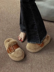 Chanclas de oso de peluche Unisex para mujer, chanclas de moda para invierno y otoño para zapatillas acolchadas desechables para el hogar, Hotel para hombres - Product Image 5