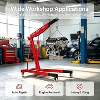 Grue d'atelier hydraulique pliable de 1 tonne, élévateur de moteur robuste pour le démontage de moteurs de voitures en atelier