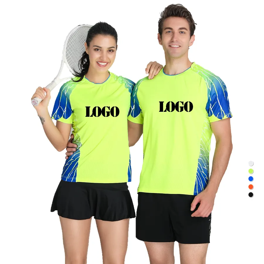 Lidong Stock Gym T-Shirt Custom Patroon Ronde Hals T-Shirt Dtg Printing Design Fluorescerende Kleur Heren T-Shirts