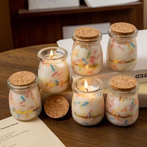 Cute Candy Style Glass Container Scented Candle Handmade Aromatherapy Candle For Party Souvenir Home Ornament - Product Image 1