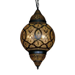 Lustre en <span class=keywords><strong>fer</strong></span> <span class=keywords><strong>forgé</strong></span> doré de style thaïlandais d'Asie du Sud-Est, design industriel rétro, type <span class=keywords><strong>suspension</strong></span> pour éclairage d'escalier et de salon - Product Image 5