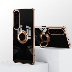 Étui de protection en TPU souple galvanisé 6D avec anneau de support de béquille Étui de téléphone portable pour <span class=keywords><strong>Sony</strong></span> <span class=keywords><strong>Xperia</strong></span> <span class=keywords><strong>1</strong></span> VII Couverture arrière - Product Image 5