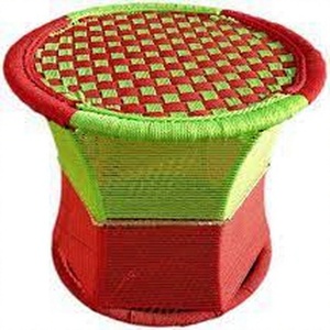Nuevo Taburete Otomano Multifuncional de Bambú con Acabado Antiguo, Diseño Japonés Hecho a Mano, con Cubierta Extraíble - Product Image 5