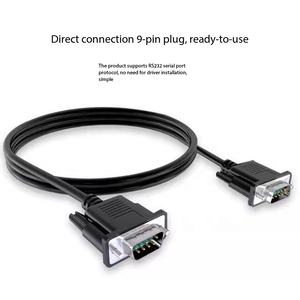 Fabrika Satışı <span class=keywords><strong>DB9</strong></span> Erkek - Dişi Bakır Sinyal Hattı Uzatma Kablosu D-sub 9Pin RS232 Seri Kablo Siyah - Product Image 2