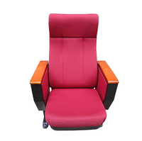 Chaise pliable JY-618 pour auditorium avec tablette d'écriture et structure métallique pour amphithéâtre universitaire et école