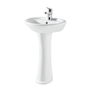 อ่างล้างหน้าเซรามิกพร้อมแท่นสำหรับห้องน้ำและห้องครัว - Product Image 1