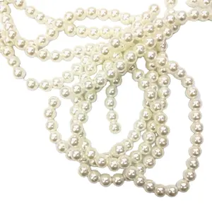 Murah Grosir Dasar Plastik ABS Mutiara Manik-manik Imitasi Lubang Lurus Membuat Perhiasan Tas Dekoratif Diy Mini Massal Longgar Mutiara