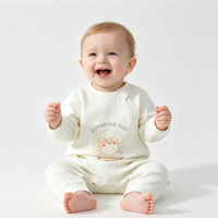 Combinaison de nuit en coton à manches longues pour bébé, imprimé ours, fermeture éclair latérale, grenouillère à boutons-pression pour le quotidien