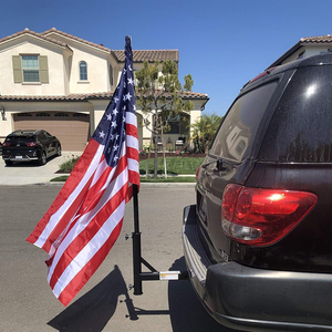 Support de mât de drapeau universel en acier robuste pour <span class=keywords><strong>attelage</strong></span> de 2 pouces, compatible avec les mâts de 2 pouces pour Jeep, camion, SUV, camping-car - Product Image 2